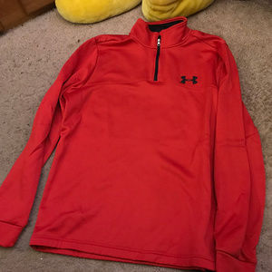 Under Armour 1/4 Zip Red Sz Med